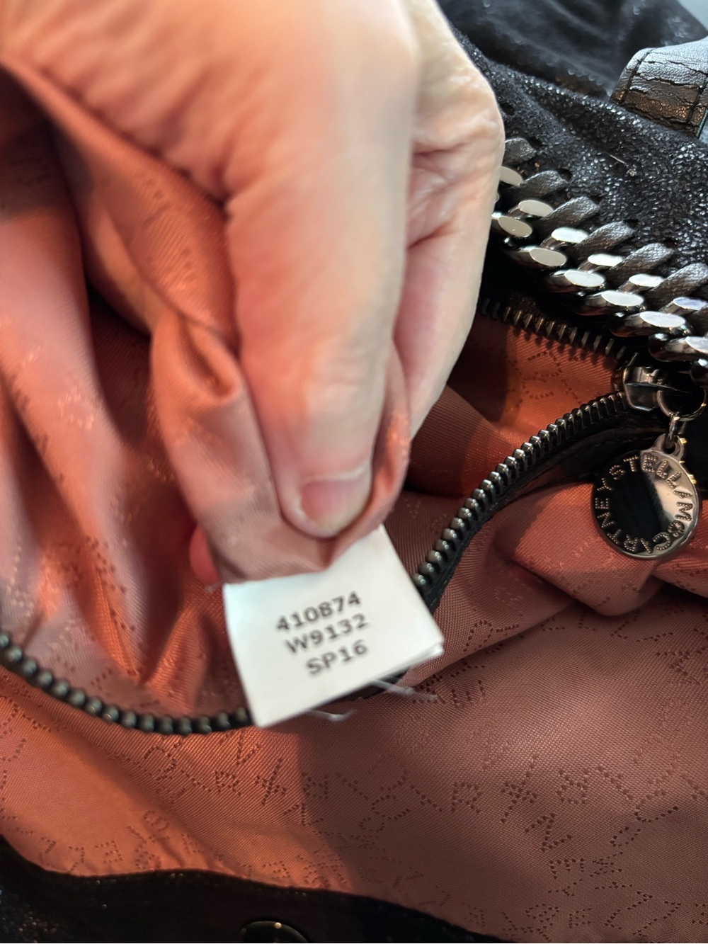 Stella McCartney Falabella Shaggy Deer East West Shopper Tote - Black/Silver - Picture 10 of 15